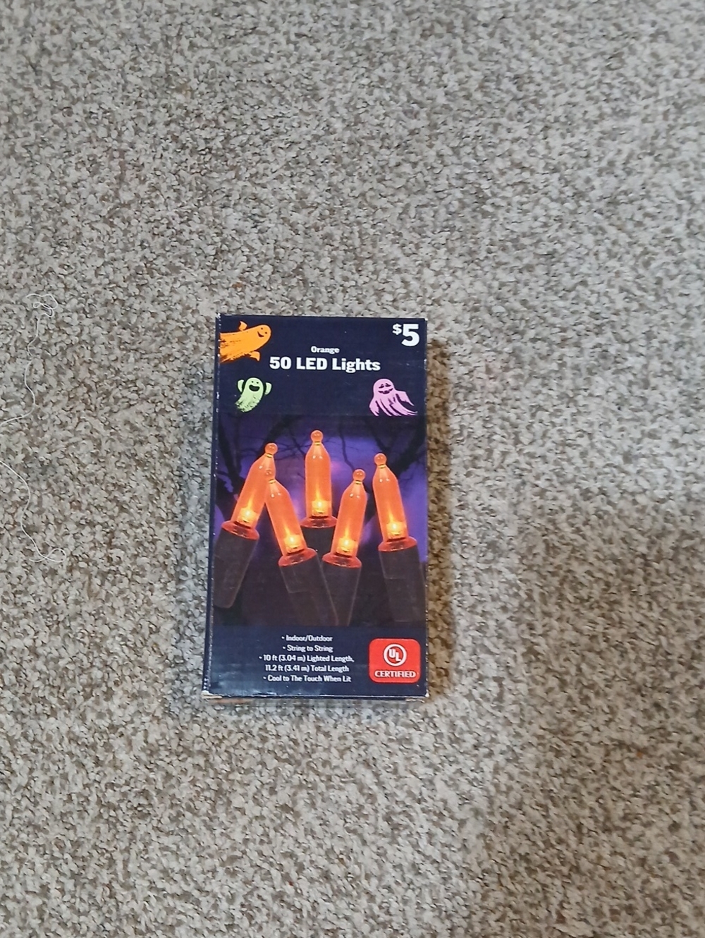 Orange 50 LED Lights String - Unbranded